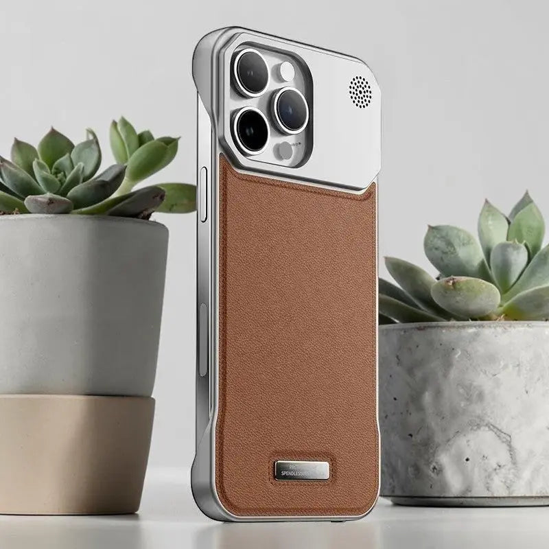Luxury Magnetic Leather Aromatherapy Case for iPhone 11–17 Pro Max – Wireless Charging Compatible - Rehmiar