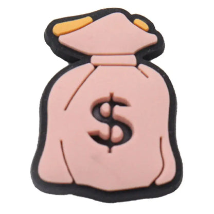 Cool PVC Shoe Charms for Clogs – Gun, Money, Wine & Flag Decorative Buckles - Rehmiar