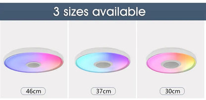 Smart RGB LED Ceiling Lamp – APP & Remote Control, Dimming, Music Sync with Speaker for Living Room & Bedroom - Rehmiar