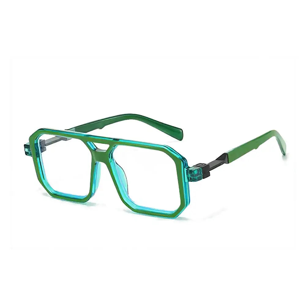 Anti-Blue Light Square Glasses – Lightweight Transparent Black Frame Eyewear for Men Women - Rehmiar