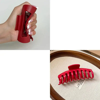 2025 New Soft Silicone Hair Claw Clips for Women Non Fragile Bendable Shark Clip Anti Drop Hairpin Headgear Does Not Hurt Hair - Rehmiar