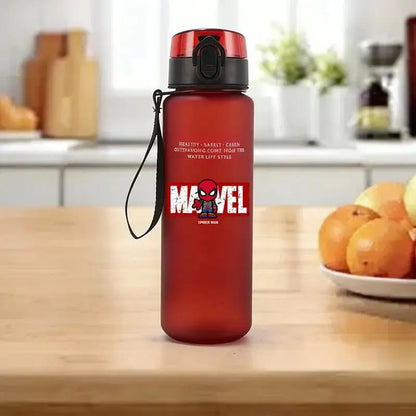 650ml Cartoon Superhero Kids Water Bottle – Portable Sports Travel Drink Cup - Rehmiar