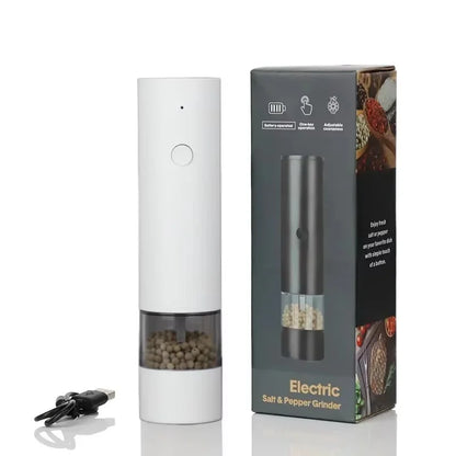 USB Rechargeable Electric Salt and Pepper Grinder – Adjustable Coarseness, Large Capacity Auto Spice Mill for Kitchen Cooking