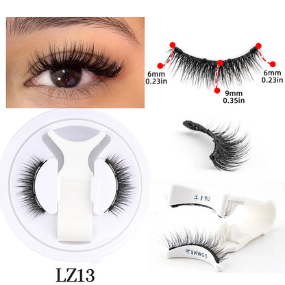1 Pair Magnetic Eyelashes Handmade Fluffy Faux Mink Reusable Lashes - Rehmiar