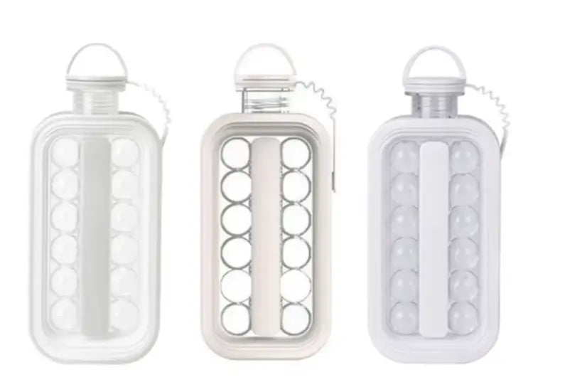 2-in-1 Portable Ice Maker Water Bottle – Folding Ice Cube Mold & Drink Bottle - Rehmiar