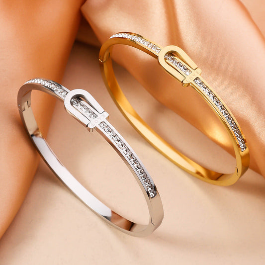 Gold Plating Exquisite Stainless Steel Bracelet Fashion Bracelet & - Rehmiar