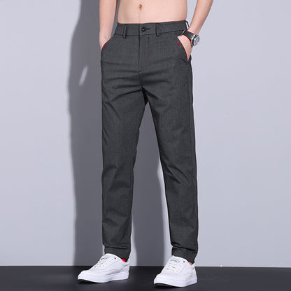 Men's Springsummer Business Casual Pants Straight Slim Fit Breathable Men's Pants - Rehmiar