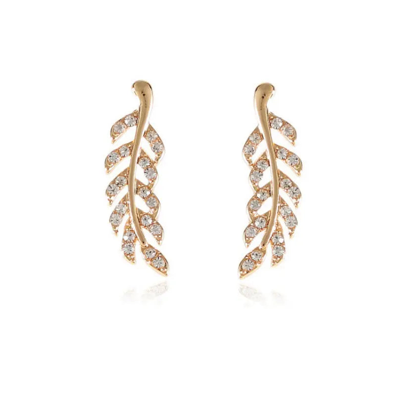 Fashion Symmetrical Hollow Leaves Stud Earrings
