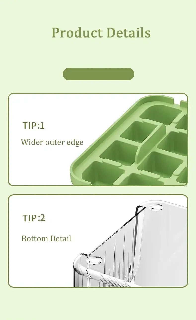 48-Grid Ice Cube Tray with One-Touch Release – Portable Ice Maker Mold & Ice Box - Rehmiar