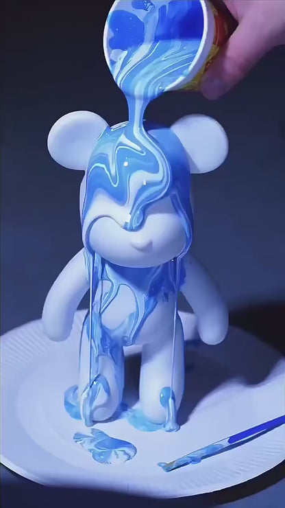 DIY Fluid Bear Sculpture – Handmade Bear Art Figurine for Home Decor & Gifts