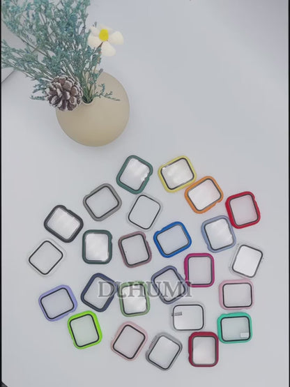 Tempered Glass cover For Apple Watch 45mm 41mm 44mm 40mm 42mm Screen Protector Apple watch Case series 9 4 5 6 SE 7 8