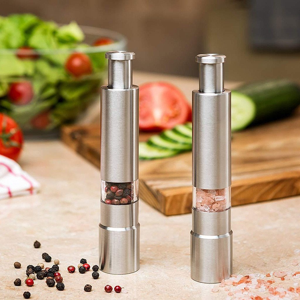 Premium Stainless Steel Salt and Pepper Spice Grinder - Rehmiar
