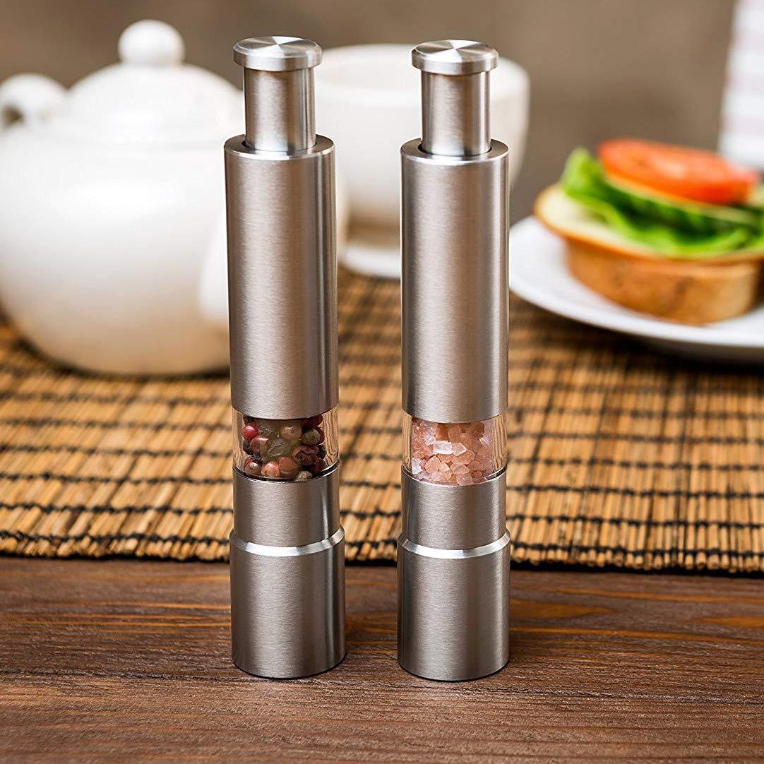 Premium Stainless Steel Salt and Pepper Spice Grinder - Rehmiar