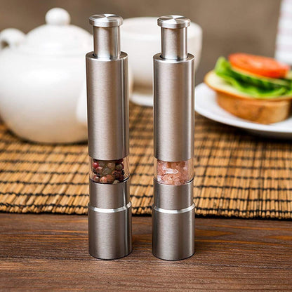Premium Stainless Steel Salt and Pepper Spice Grinder - Rehmiar